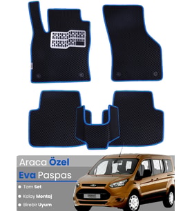 FORD CONNECT (2013-2023) Uyumlu EVA Paspas Tam Set–Araca Özel,Su Geçirmez,Kolay Montaj