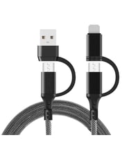 ALLY 4in1 USB Type C 60W İPhone Hızlı Şarj PD Kablosu (Siyah)