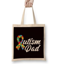 Autism Dad Father Daddy Autistic Child Son Daughter Family Bez Çanta Uzun Saplı