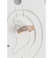 Pirinç Gold Renk Zirkon Taşlı Kadın Kıkırdak Küpe - TJ-BKP10571