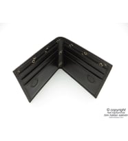 Hakiki Deri Kartlık  İsme Özel Kartlık  10x8 Yatay  TM 1110-2 Hediyelik Kartlık (Siyah-Gri)