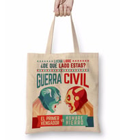 Lucha Libre Cap Ve Iron Man Bez Çanta Uzun Saplı