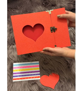 Kalpli Kapaklı Fotoğraf Albümü  Metal Kilitli, Scrapbook Uyumlu (26×18 cm)