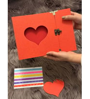 Kalpli Kapaklı Fotoğraf Albümü  Metal Kilitli, Scrapbook Uyumlu (26×18 cm)
