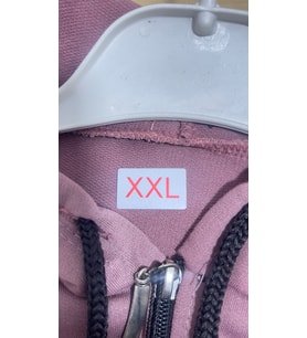 XXL Beden Etiketi  20X15mm 200 Adet Yapışkanlı Etiket