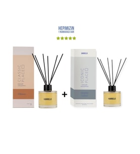 Odunsu Classic Place + Sümbül Amber Iconic Place Dekoratif Ortam Kokusu 120 ml - Bambu Çubuklu (Standart)