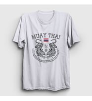 Presmono Unisex Beyaz Thailand Kaplan Ufc Mma Muay Thai T-Shirt 498973tt (Beyaz)
