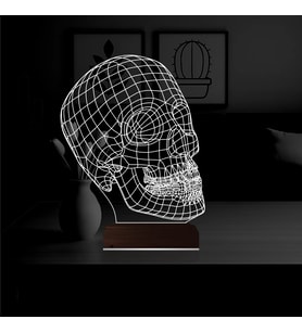 Luvivia Kuru Kafa İsklet 3D Lamba - Masa Gece Lambası