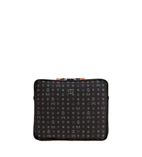 Bilik Deri Monogram Siyah Unisex Laptop & Evrak Çantası TABLET-MG 12"
