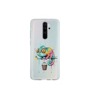 Redmi Note 8 Pro ile Uyumlu Splash Bukalemun Tasarımlı Şeffaf Silikon Kılıf