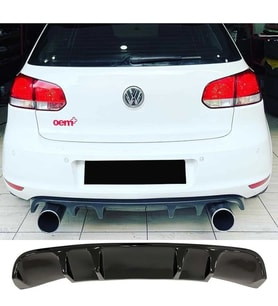 Vw Golf 6 Rieger Difüzör Parlak Siyah Plastik 2008 2009 2010 2011 2012 Arka-difizör-bodykit-ek