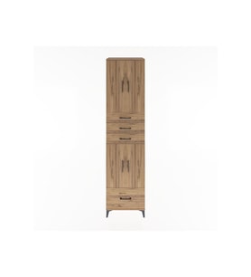Hyperion Dolap 4 Raflı 4 Çekmeceli 4 Kapaklı 60x44x243 Çam-Çam