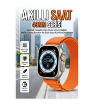 49 MM Akıllı Saat – Android ve iOS Uyumlu, Titreşimli, Sesli Görüşme ve Aktivite Takibi