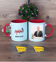 Hakim Kupa Bardak Kırmızı Fotoğraflı Dünya Hakimler Günü Hediyesi