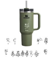 Kişiselleştirilebilir The Quencher H2.O FlowState™ Tumbler 1.18L / 40oz Özel İsimli & Fotoğraflı (Yeşil)