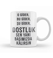 Komik Söz Dostluk Sen Yanı Başımızda Kalırsın Kupa Bardak Porselen