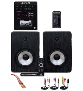 Maxword RM-500 Aktif Stüdyo Referans Monitörü 5 İNÇ ÇİFT Bluetooth USB 180 Watt