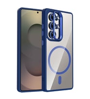 Samsung Galaxy S25 Ultra Uyumlu Kılıf Standlı ve Kamera Lens Hediyeli M-Safe Şarj Özellikli Zore Etro Kapak