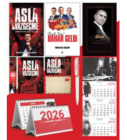 Asla Vazgeçme - Ayraç - Kartpostal - Poster Ve Bak İşte bahar Geldi -  2026 Ajanda Gazi Paşa - İmza Duvar Takvimi - Masa Takvimi