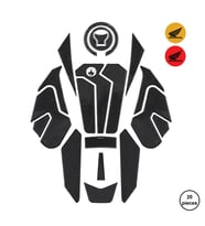Grippatch - Honda Hornet 750 2025 ile Uyumlu Kaydırmaz 6D Karbon 20 Parça Tank Pad Seti GC42