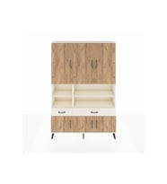 Arges Dolap 8 Raflı 2 Çekmeceli 6 Kapaklı 132x30x195 Aytaşı-Çam/Aytaşı