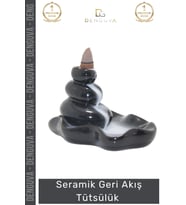 #Tütsülük İthal Seramik Dekoratif Şelale Desenli Şık Aromatik Hediye Modern Oda Kokusu Biblo 8*12 Cm