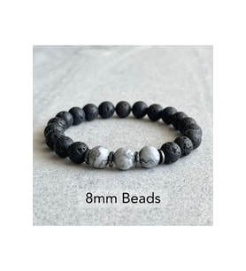 Sevgi ve Inanç Bileklliği > Jasper Ve Lav Doğal Taşlı  Handcrafted
