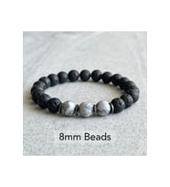 Sevgi ve Inanç Bileklliği > Jasper Ve Lav Doğal Taşlı  Handcrafted
