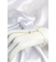 Pirinç Gold Renk Kutup Yıldızı Model Zirkon Taşlı Şahmeran TJ-SN797