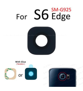 Samsung Galaxy S6 EDGE Arka Kamera Camı Lens Yapışkanlı