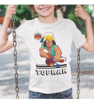 İsme Özel Brawl Stars Bo Çocuk Beyaz Tişört Kısa Kollu Unisex
