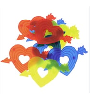 Bisiklet Süsü Plastik Kalp Ok 6lı