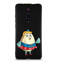 Xiaomi Redmi K20 Pro Soft Premier Kapak Bayan Puff Tasarımlı Silikon Kılıf - Siyah (Şeffaf)