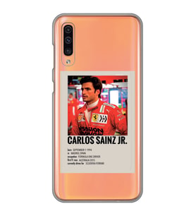 Samsung Galaxy A70 Uyumlu Carlos Sainz Desenli Şeffaf Telefon Kılıfı