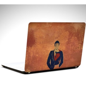 Süperman Çizim Laptop Sticker 17 inch (39X27CM)