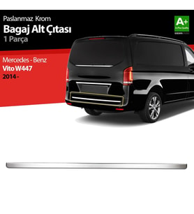 Mercedes Vito Uyumlu W447 Krom Bagaj Alt Çıtası 2014 Üzeri