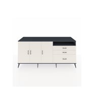 Kronos Konsol 3 Raflı 3 Çekmeceli 3 Kapaklı 220x59x99 Antrasit-Aytaşı/Aytaşı