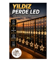 Yıldız Figürlü Perde Led Işık 3x3 Metre Dekoratif Aydınlatma