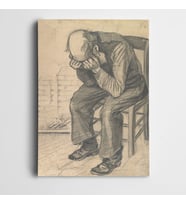 Vincent Van Gogh Worn Out Drawing Kanvas Tablo