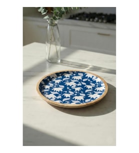 Mango Agacı Servis Tabağı & Sunum Tabağı 25 Cm Desenli