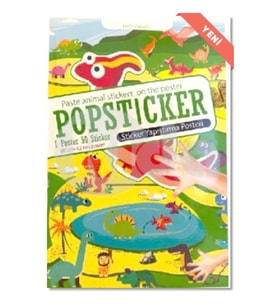Lama Dinozor Popsticker Yapıştırma Posteri 22x30 1 poster 50 sticker