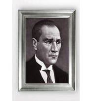 Gümüş Çerçeveli Atatürk Tablo a850