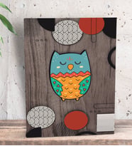 BK Gift Baykuş Tasarımlı Dekoratif Mini Kanvas Tablo 15x20cm-5