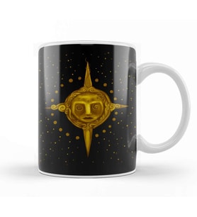 Sun Relax Golden Digital Art Artistic S The Sun Kupa Bardak Porselen