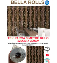 120cmx300cm Tek Parça Yapışkanlı Rulo Gold Çizgili Mermer Desenli Duvar Paneli Kağıdı Beykent QM0134 (Çok Renkli)