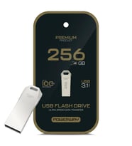 Powerway Premium 256 GB 100MB/S Ultra Hızlı USB 3.1 Metal Silver Flash Bellek