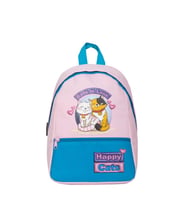 Superbag Kız Çocuk Anaokulu Çantası Mutlu Kediler Desenli Sırt Çantası Kreş Çantası