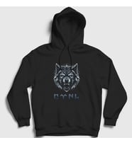 Presmono Unisex Siyah Göktürk Türk Yazılı Kurt Bozkurt Kapüşonlu Sweatshirt 475117tt