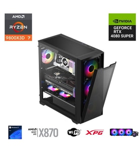 ETERNAL POWER  RYZEN 7 9800X3D 64GB DDR5 1TB M.2  RTX 4080 SUPER X870 WIFI 1000W 360M