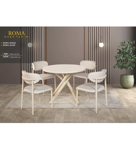 ROMA MASA, UMAY METAL SANDALYE, EKRU, EKRU